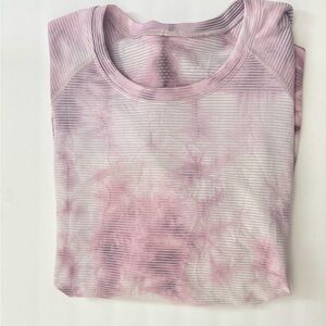 lululemon athletica Pink Tie-Dye Long Sleeve Top
